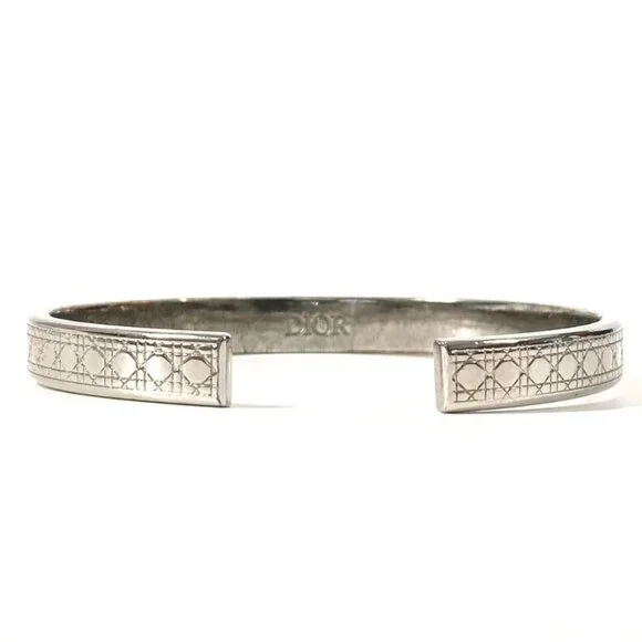 Dior Bracelet Cannage Logo Metal Silver - Picture 6 of 9